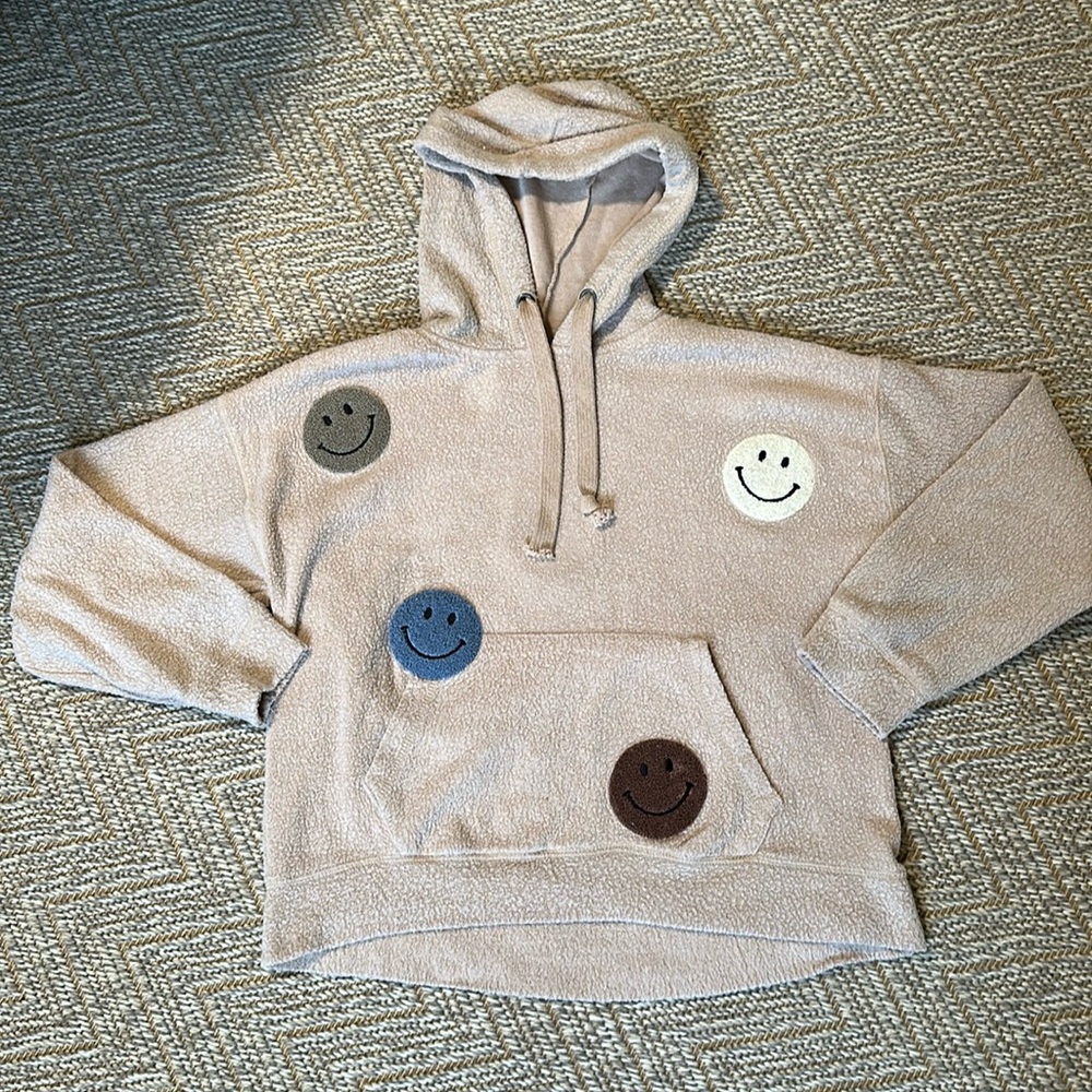 Vintage Havana Neutral Smiley Face Hoodie